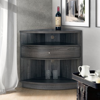 Furniture of America Aishe Contemporary Multi-shelf Corner Buffet/TV Cabinet