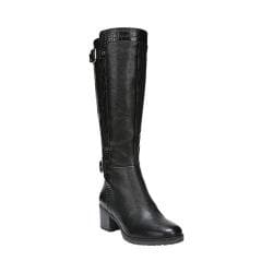 Women's Naturalizer Rozene Tall Boot Black Ontario Leather/Printed Croco