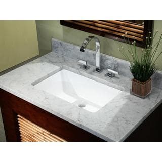 20-3/4-inch European Style Rectangular Shape Porcelain Ceramic Bathroom Undermount Sink