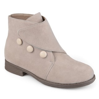 Journee Collection Kid's 'Rylan' Vintage Button Faux Suede Boots