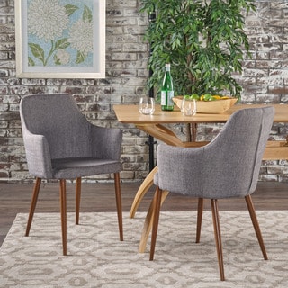 Zeila Mid-Century Modern Fabric Dining Chair (Set of 2) by Christopher Knight Home