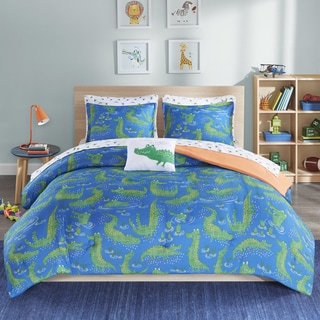 Mi Zone Kids Later Alligator Navy Printed 8-piece Bed in a Bag Set