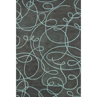 Hand-tufted Echo Grey/ Mist Arabesque Rug (7'10 x 11'0)