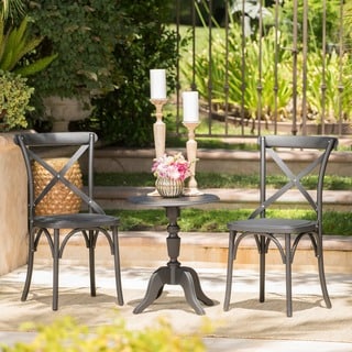 Danish Outdoor Farmhouse 3-piece Bistro Chat Set by Christopher Knight Home