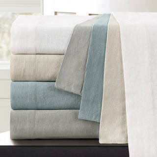 Washed Linen Cotton Blend Duvet Cover Set