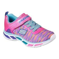 Girls' Skechers S Lights Litebeams Colorburst Sneaker Neon Pink/Multi