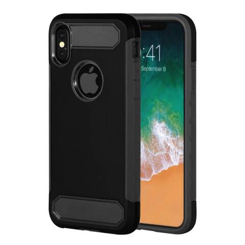 Insten Dual Layer Hybrid Rubberized Protective Hard PC/ Silicone Case Cover for Apple iPhone XS/iPhone X 5.8" 5.8-inch