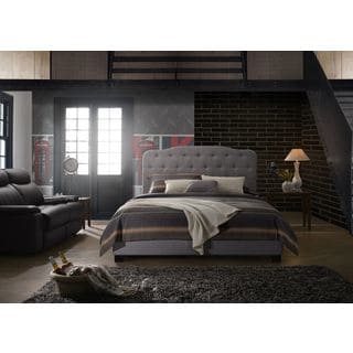 Ava Grey Linen Upholstered Bed