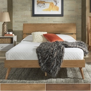Sylvia Queen Size Mid-Century Wood Panel Bed by iNSPIRE Q Modern