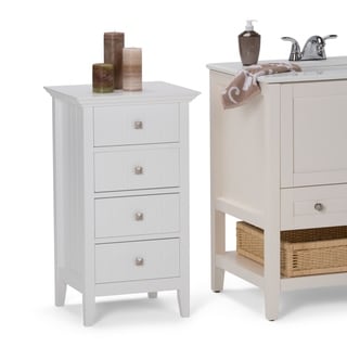 Wyndenhall Normandy White 4-drawer Floor Cabinet
