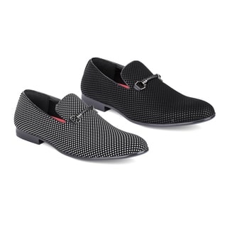 Miko Lotti Men's Slip-On Smoking Loafers with Buckle