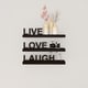 Porch & Den Montclair William Laminate 'Live, Love, Laugh' Inspirational Wall Shelves (Set of 3) - Thumbnail 0