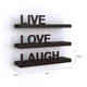 Porch & Den Montclair William Laminate 'Live, Love, Laugh' Inspirational Wall Shelves (Set of 3) - Thumbnail 3