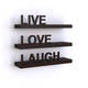 Porch & Den Montclair William Laminate 'Live, Love, Laugh' Inspirational Wall Shelves (Set of 3) - Thumbnail 1