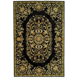 Safavieh Handmade Heritage Timeless Traditional Black Wool Rug (7'6 x 9'6)