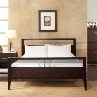Chrome Accented King-size Platform Bed