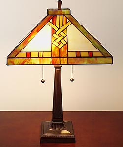 Tiffany-style Mission-style Table Lamp
