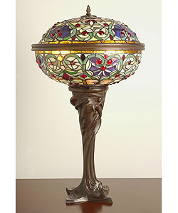 Tiffany-style Barquare Domed Table Lamp