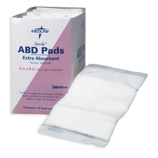Medline Abdominal Pad 8 x 7.5-inch Non-Sterile (Pack of 576)