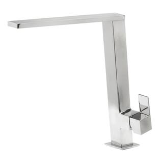 ALFI brand AB2047-PSS Square Modern Polished Stainless Steel Kitchen Faucet