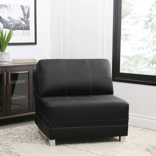 Abbyson Hammond Faux Leather Convertible Futon Chair