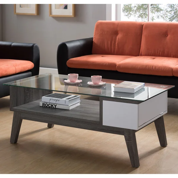Furniture of America Oslo Contemporary 47-inch 1-shelf Coffee Table
