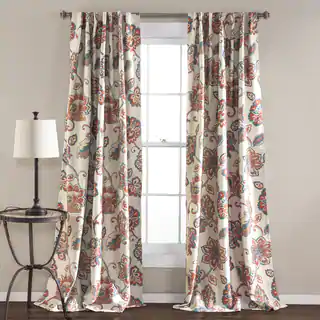 The Curated Nomad Conchita Floral Curtain Panel Pair - 52 x 84