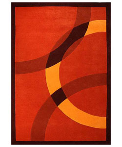 Hand-tufted Mystical Orange Wool Rug (8' x 10'6)