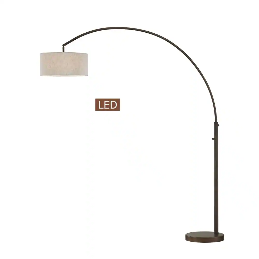 Artiva USA Elena 80" LED Arch Floor lamp with Dimmer-Antique Bronze
