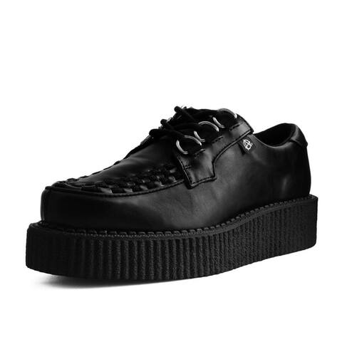 T.U.K. Shoes Black Faux Leather Anarchic Creeper
