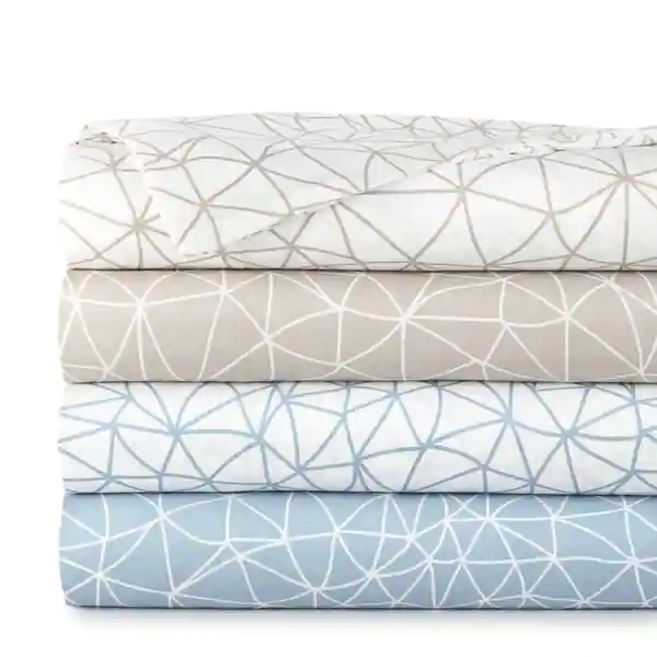 Vilano Choice Ultra-Soft Premium Geometric Maze 4-piece Printed Bed Sheet Set