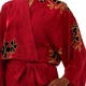 Handmade Hibiscus Flower Batik Print Wide Sleeve Self Tie Women's Long Robe (Indonesia)