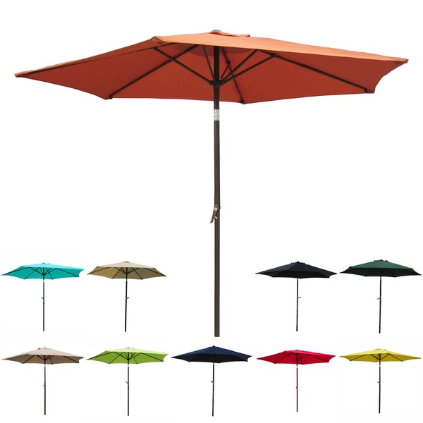 International Caravan St. Kitts 8-foot Crank-and-Tilt Patio Umbrella