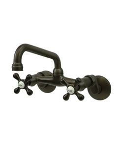 Wall-Mount Two-Handle Oil-Rubbed Bronze Kitchen Faucet