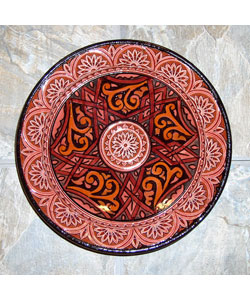 10-inch Engraved Ceramic Plate (Morocco)