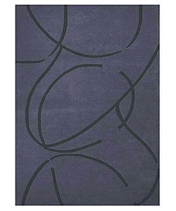 Hand-tufted Archie Blue Wool Rug (8' x 10'6)