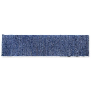 Cotton and Fragrant Root 'Blue Paradise' Table Runner (Indonesia)