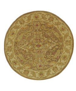 Safavieh Handmade Antiquities Treasure Brown/ Gold Wool Rug (3'6 Round)
