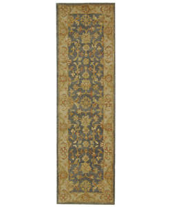 Safavieh Handmade Antiquities Jewel Grey Blue/ Beige Wool Runner (2'3 x 12')
