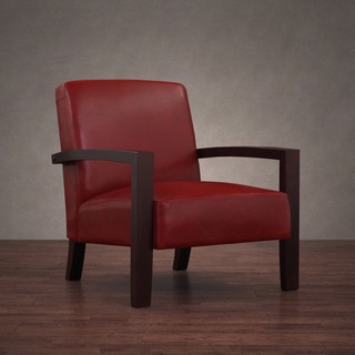 Roadster Burnt Red Leather Lounge Chair