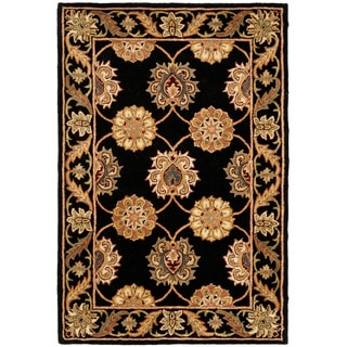 Safavieh Handmade Heritage Timeless Traditional Black Wool Rug (4' x 6')