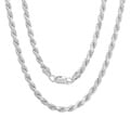 Sterling Essentials Sterling Silver 22-inch Diamond-Cut Rope Chain (3mm)