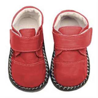 Papush Red Leather Casual Walking Infant Shoes