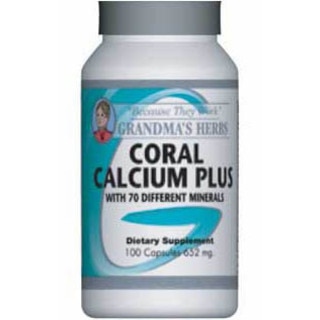 Grandma's Herbs Coral Calcium Plus Supplement (100 Capsules)