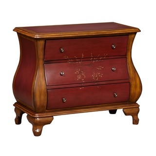 Hand-painted Ruby and Brown Bombay Chest