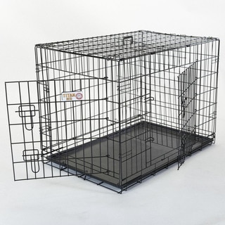 Double Door Small Folding Dog Crate Cage