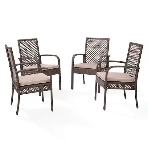 Tribeca Wicker Dining Chair in Driftwood (Set of Four)