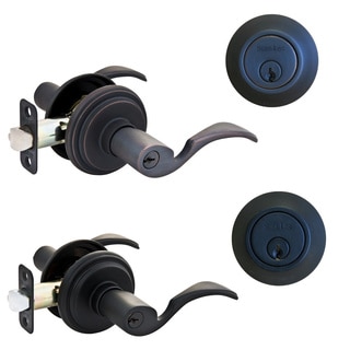 Sure-Loc Solid Entrance Lever with Keyed Alike Deadbolt (Right Hand)