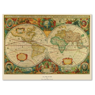 Old World Map Painting on Canvas