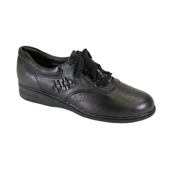 24 HOUR COMFORT Dee Wide Width Leather Lace Up Comfort Oxford Shoes